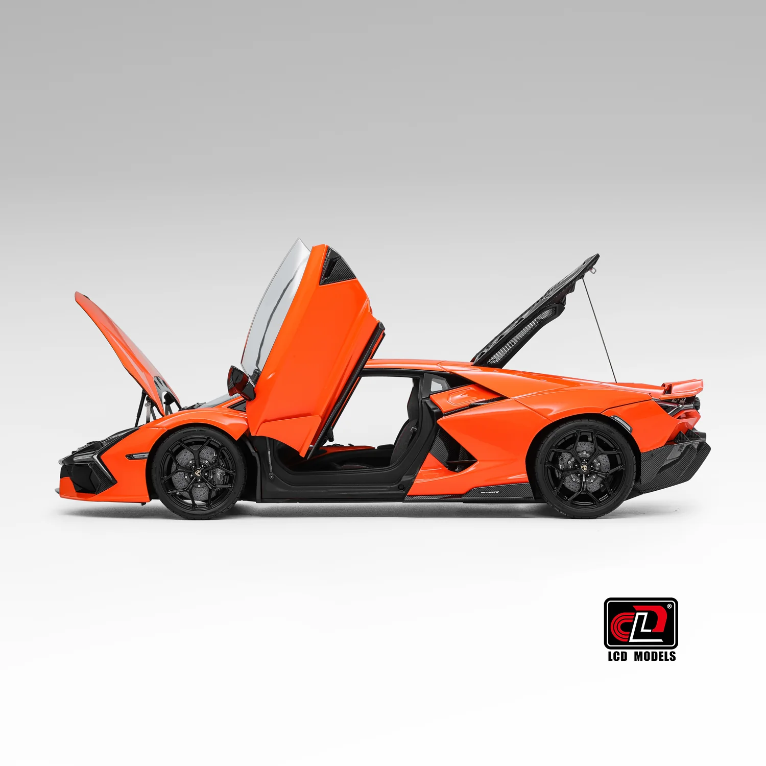 Lamborghini Revuelto Arancio Apodis Orange Diecast LCD 1:18 Model Car - Image 9