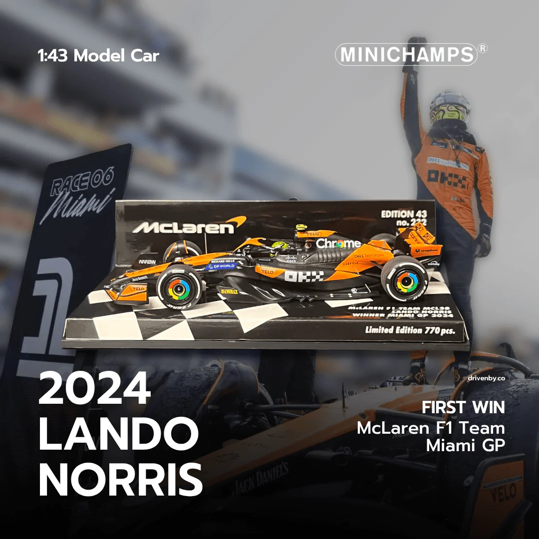 Lando Norris First Win McLaren MCL38 - Miami GP 2024 1:43 Model Car - Minichamps