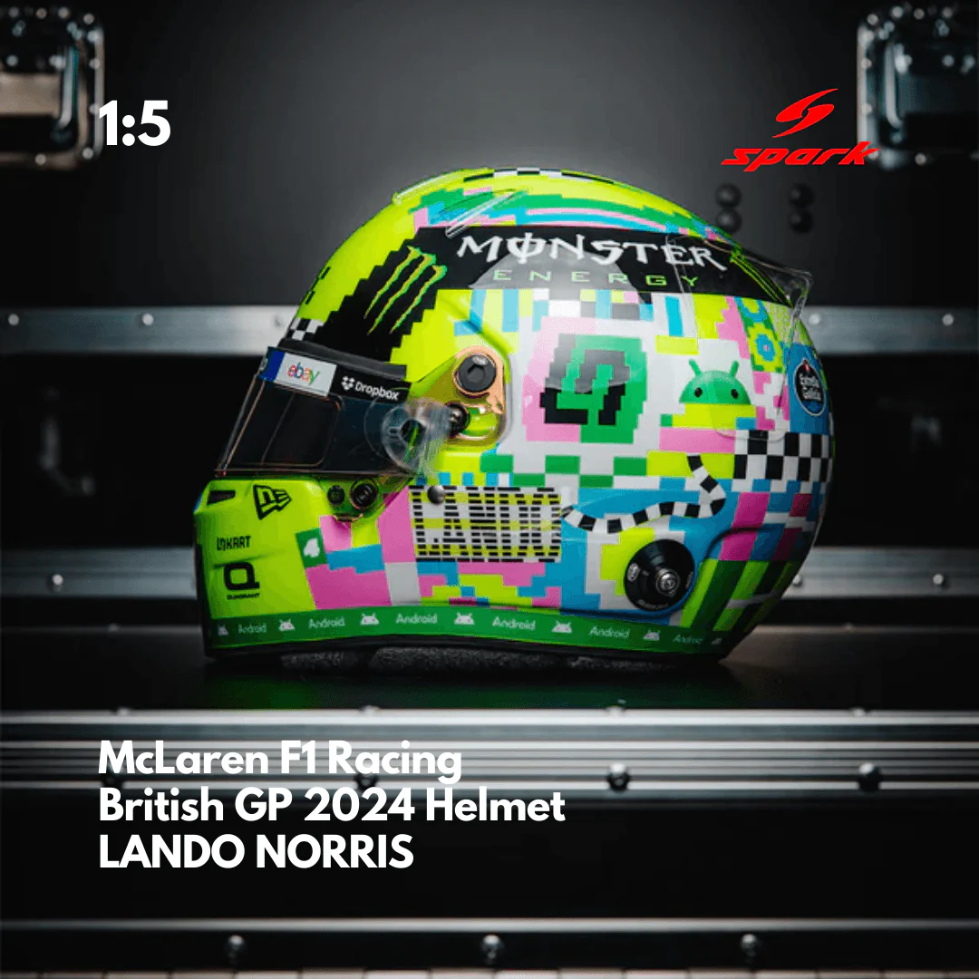 Lando Norris Helmet - McLaren F1 British GP 2024 Helmet - 1/5 Proportion Mini Helmet - Image 4