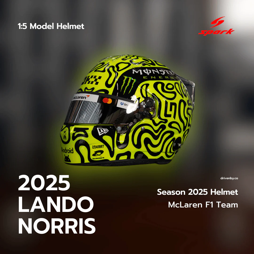 Lando Norris Helmet 2025 Season Helmet McLaren F1 Team - Spark 1:5 Helmet (Re-Production) - Image 4
