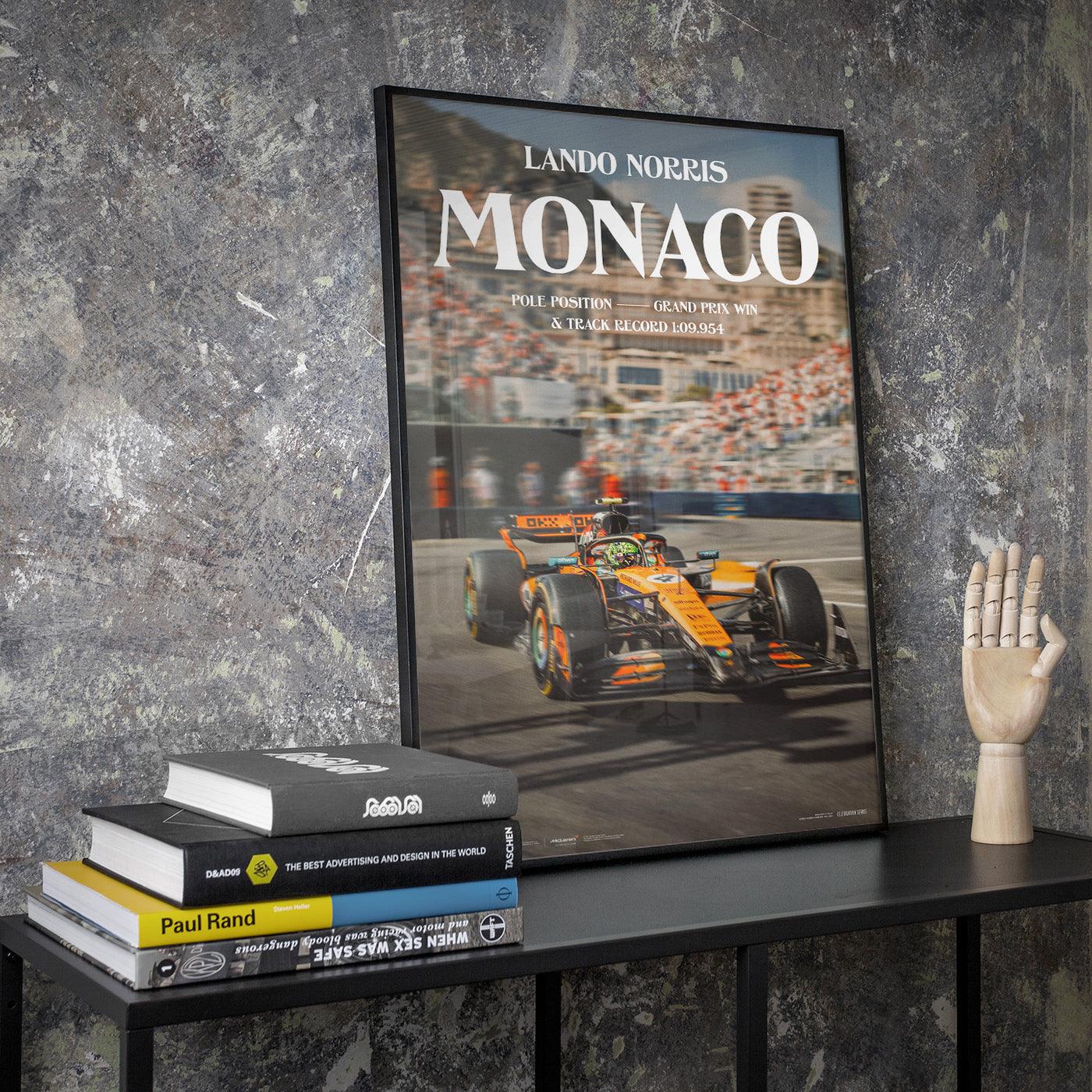 Lando Norris Monaco GP™ 2025 Winner – Pole Position & Track Record Automobilist Poster - Image 2
