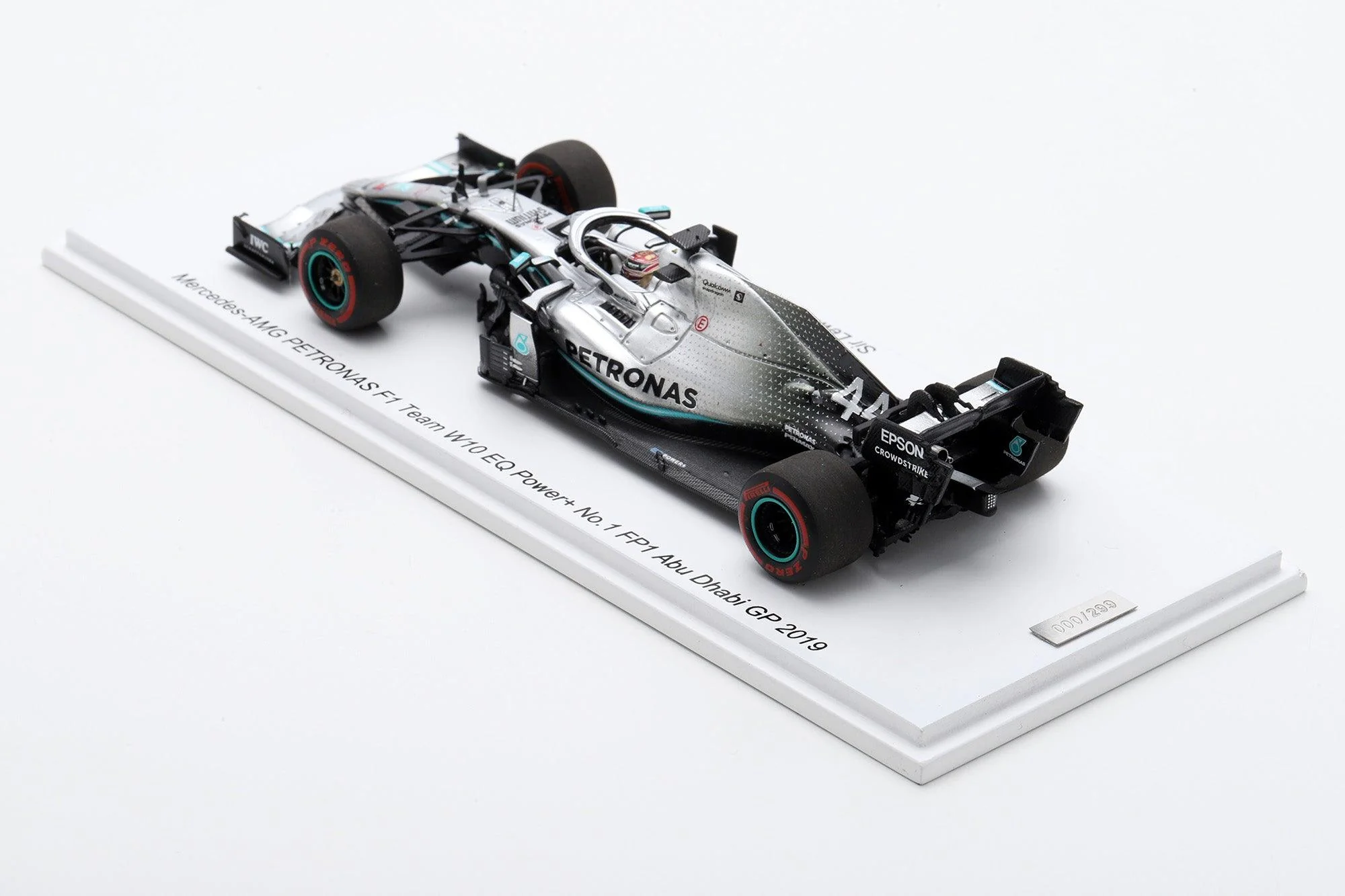 Lewis Hamilton  Abu Dhabi GP 2019 FP1 Mercedes F1 W10 Car No.1 Model Car - Spark Model - Image 3