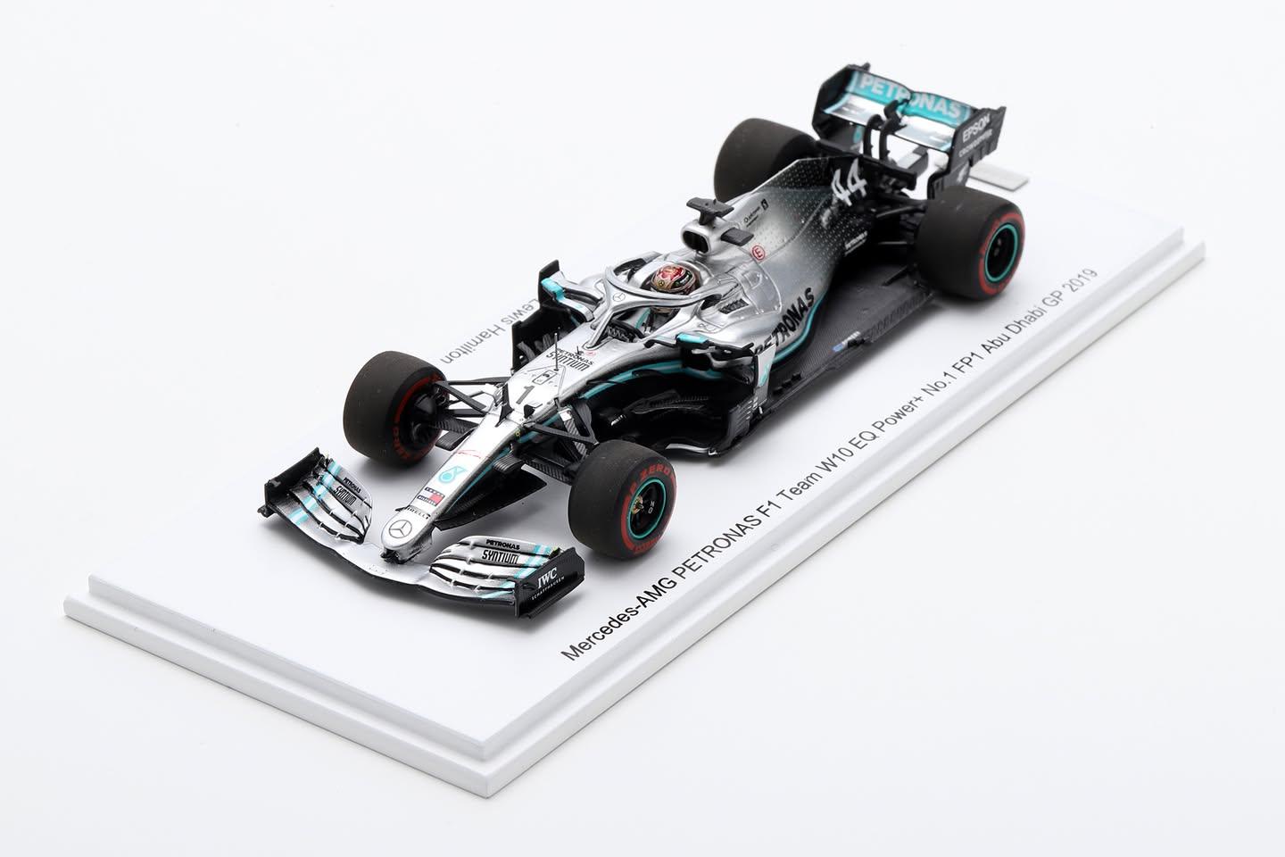 Lewis Hamilton  Abu Dhabi GP 2019 FP1 Mercedes F1 W10 Car No.1 Model Car - Spark Model - Image 5