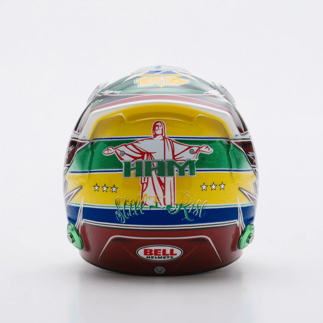 Lewis Hamilton Helmet Brazilian GP 2019 Helmet Special Edition - 1/5 Proportion Spark Mini Helmet - Image 5