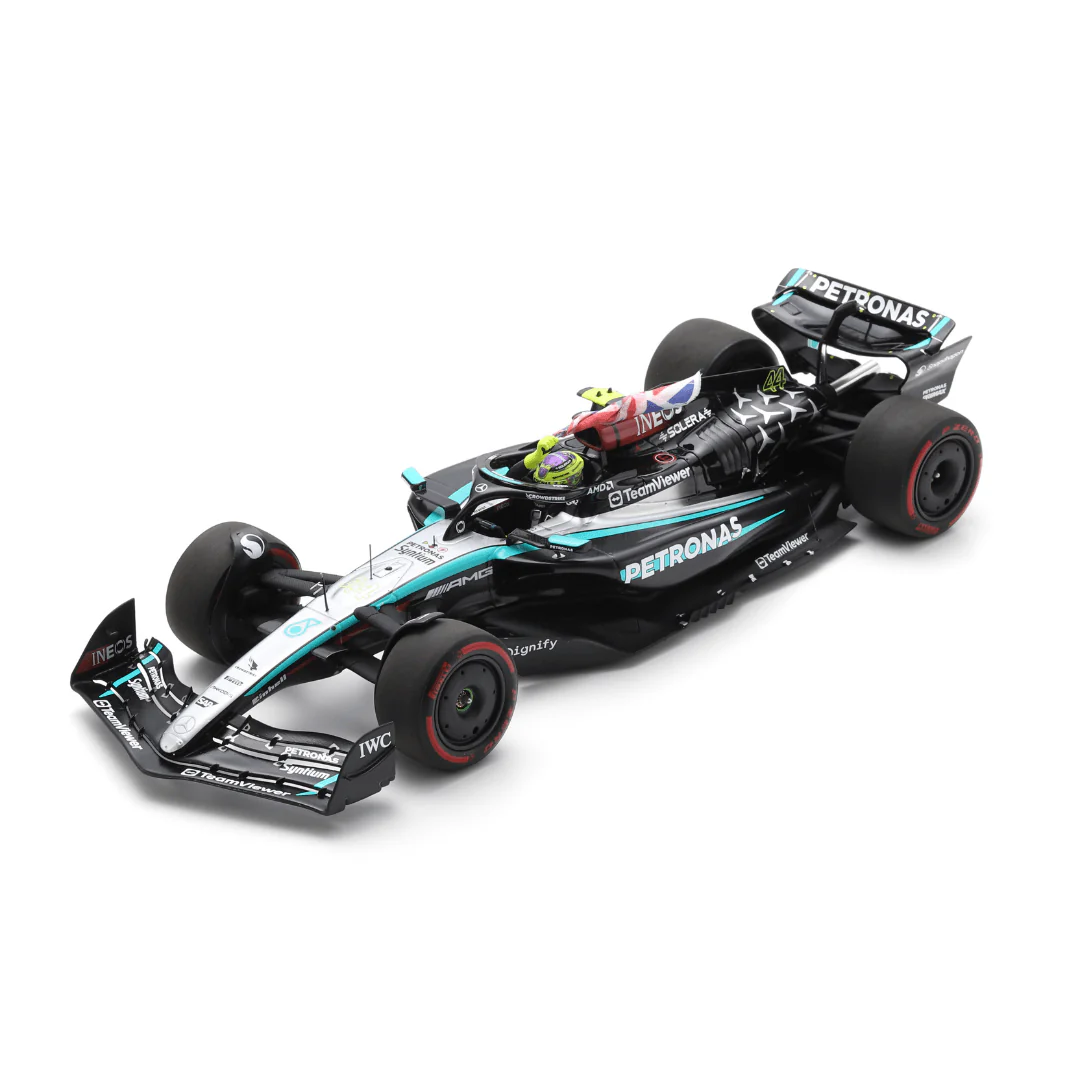 Lewis Hamilton British GP 2024 Mercedes F1 W15 (With British Flag) Model Car - Spark Model - Image 5