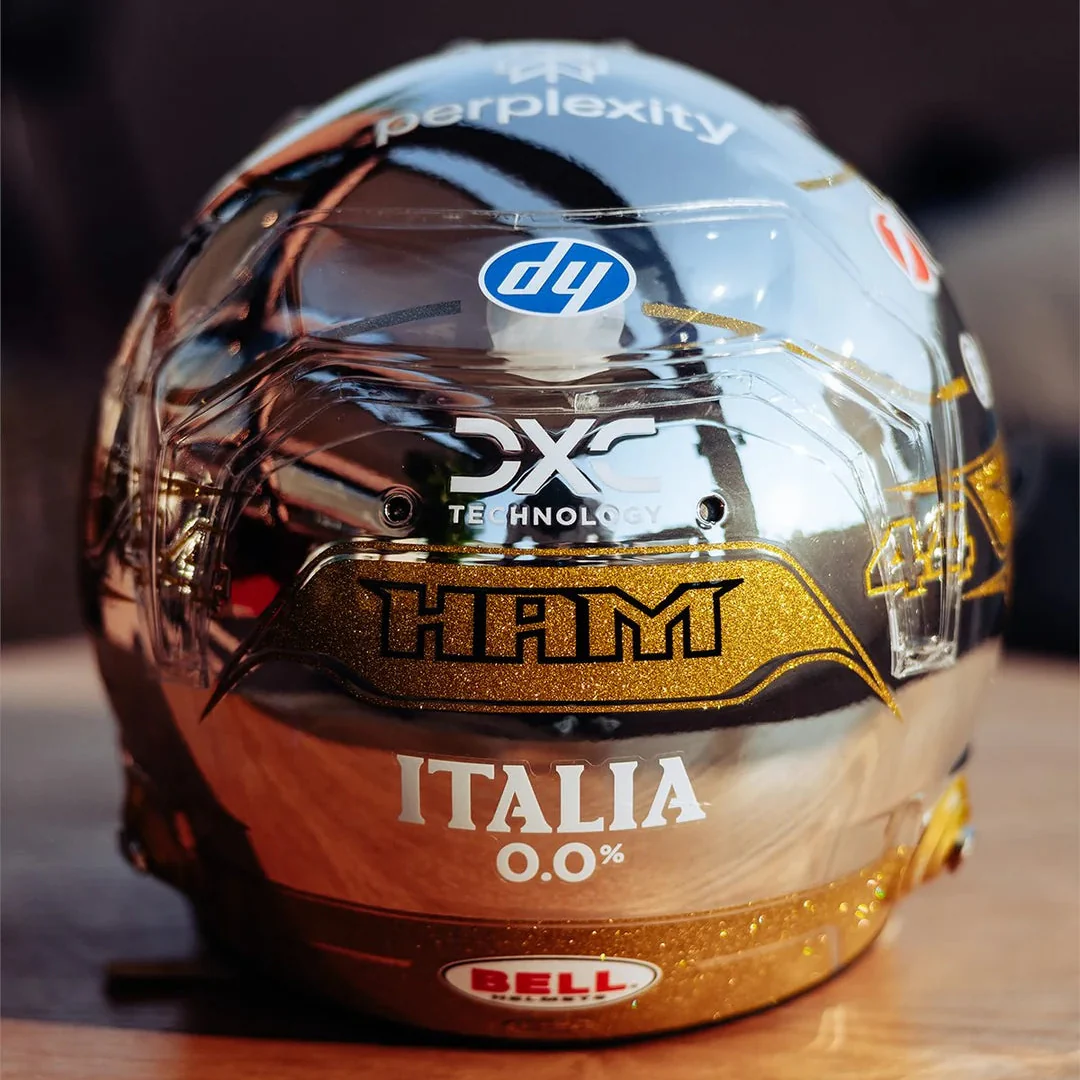 Lewis Hamilton Helmet Abu Dhabi GP Special Edition 2025 Scuderia Ferrari F1 Helmet - Looksmart 1:5 Helmet - Image 6
