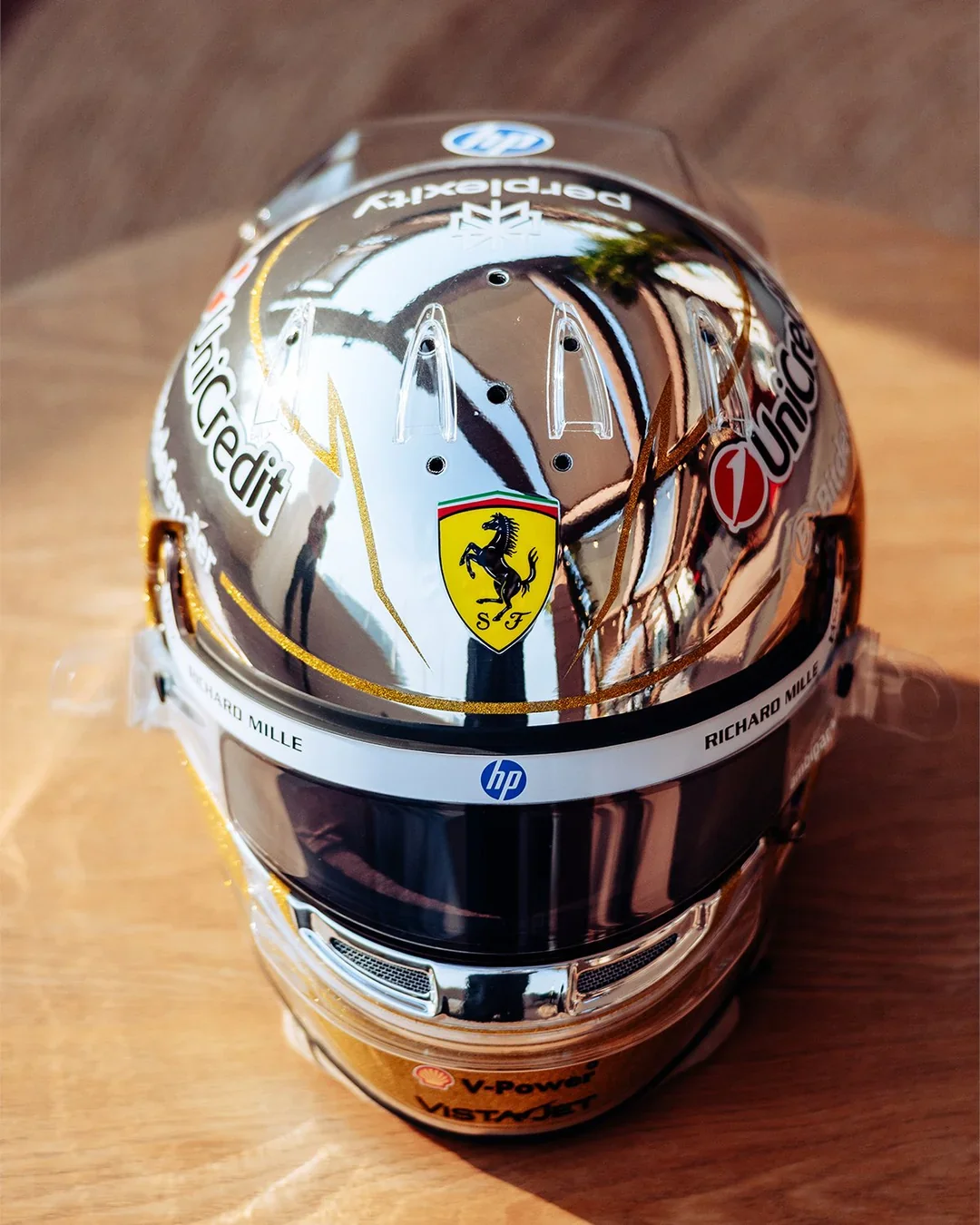 Lewis Hamilton Helmet Abu Dhabi GP Special Edition 2025 Scuderia Ferrari F1 Helmet - Looksmart 1:5 Helmet - Image 7