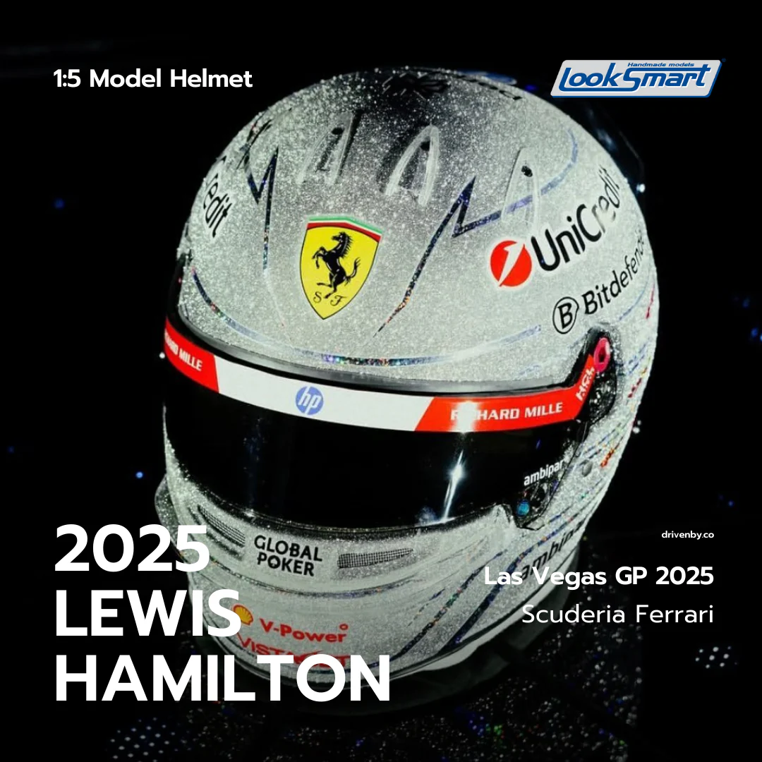 Lewis Hamilton Helmet Las Vegas GP 2025 Scuderia Ferrari F1 Helmet - Looksmart 1:5 Helmet - Image 5