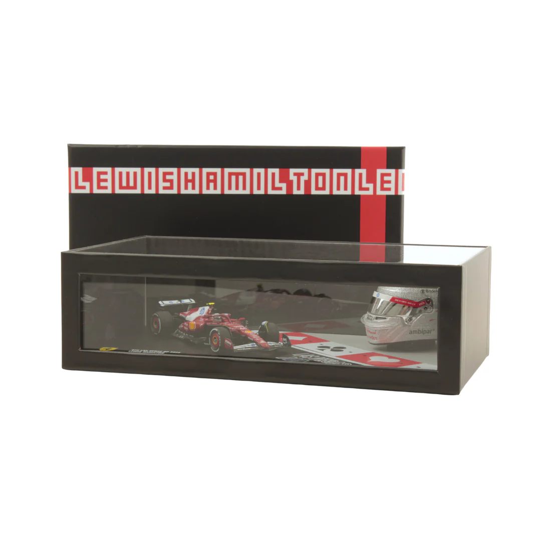 Lewis Hamilton Las Vegas GP 2025 Racing Set Scuderia Ferrari F1 - Looksmart Model Car & Helmet - Image 3
