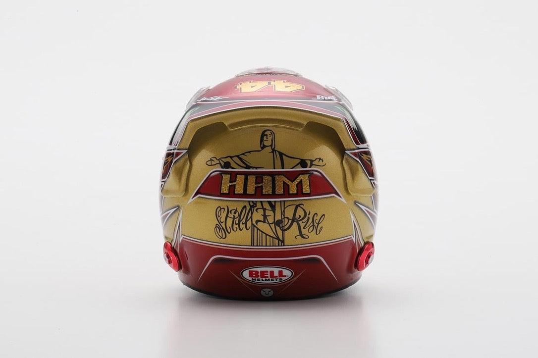 Lewis Hamilton Helmet - Mercedes AMG F1 Abu Dhabi 2019 Helmet Special Edition 6x World Champion - 1/5 Proportion Spark Mini Helmet - Image 4