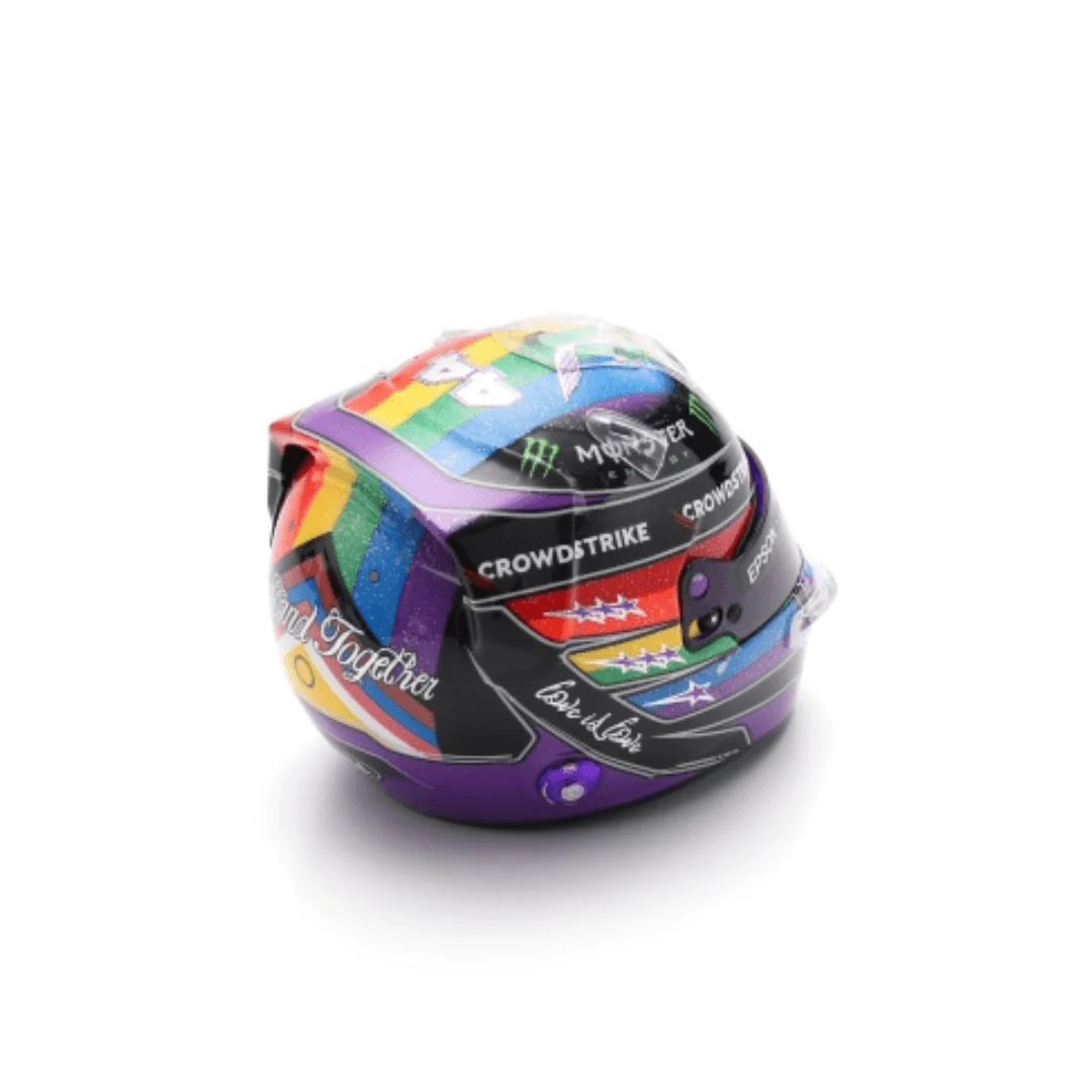 Lewis Hamilton Helmet - Mercedes AMG F1 Abu Dhabi GP 2021 Helmet Rework Edition- 1/5 Proportion Spark Mini Helmet - Image 3