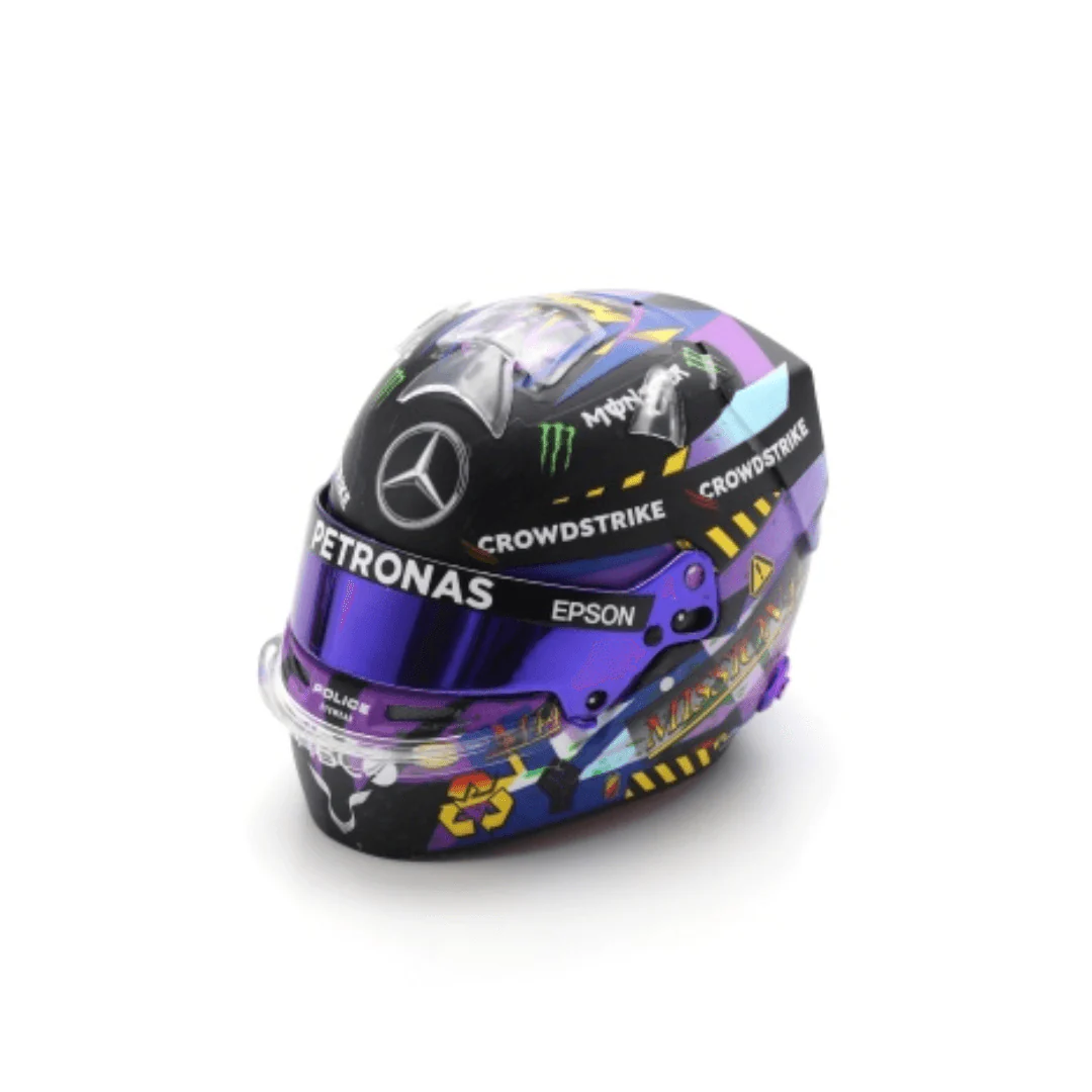 Lewis Hamilton Helmet - Mercedes AMG F1 British GP 2021 Helmet Rework Edition- 1/5 Proportion Spark Mini Helmet - Image 3