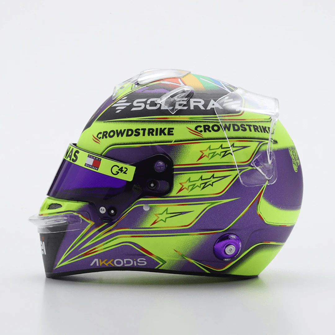 Lewis Hamilton Helmet - Mercedes AMG F1 Spanish GP 2024 LOVE Helmet Special Edition - 1/5 Proportion Spark Mini Helmet - Image 4