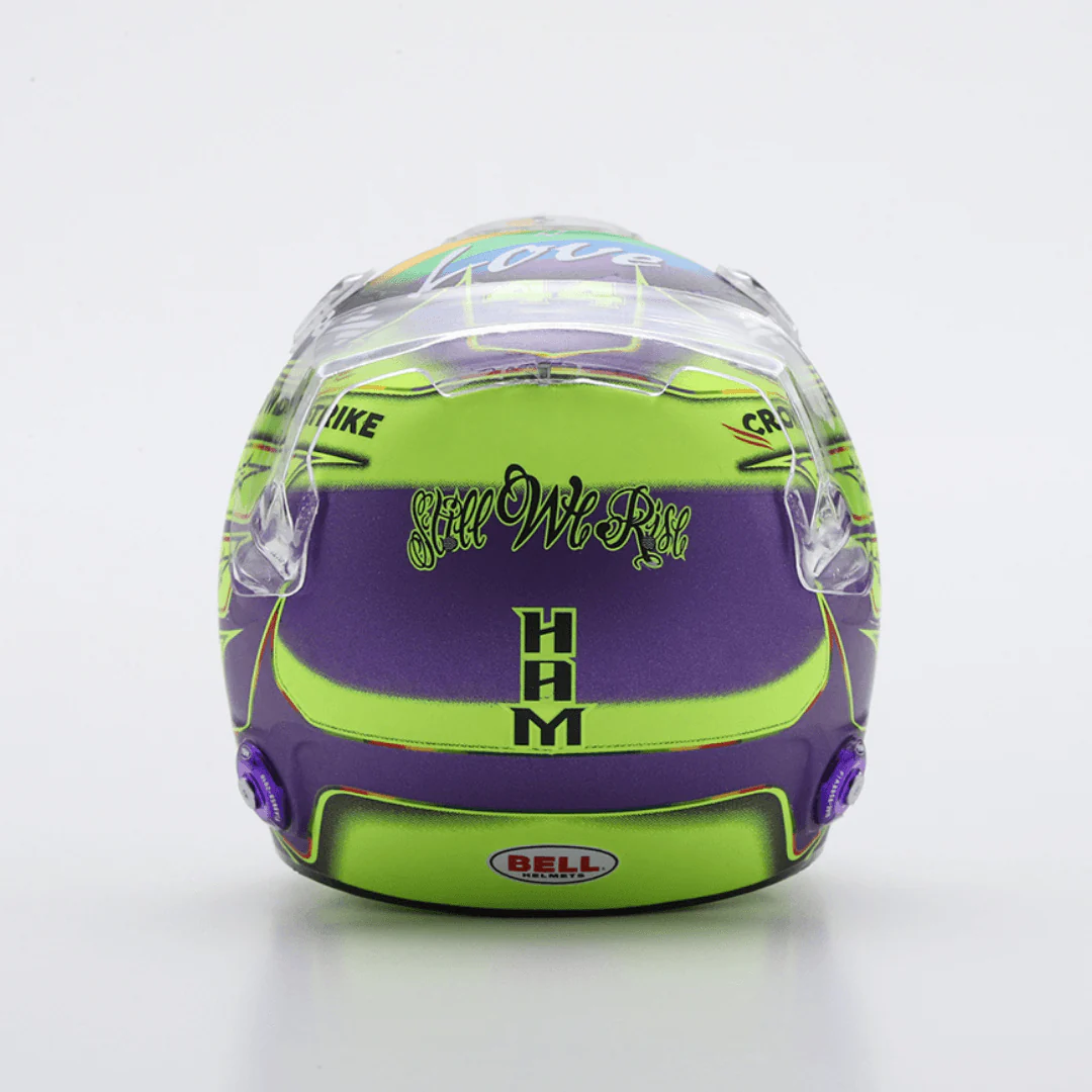 Lewis Hamilton Helmet - Mercedes AMG F1 Spanish GP 2024 LOVE Helmet Special Edition - 1/5 Proportion Spark Mini Helmet - Image 5
