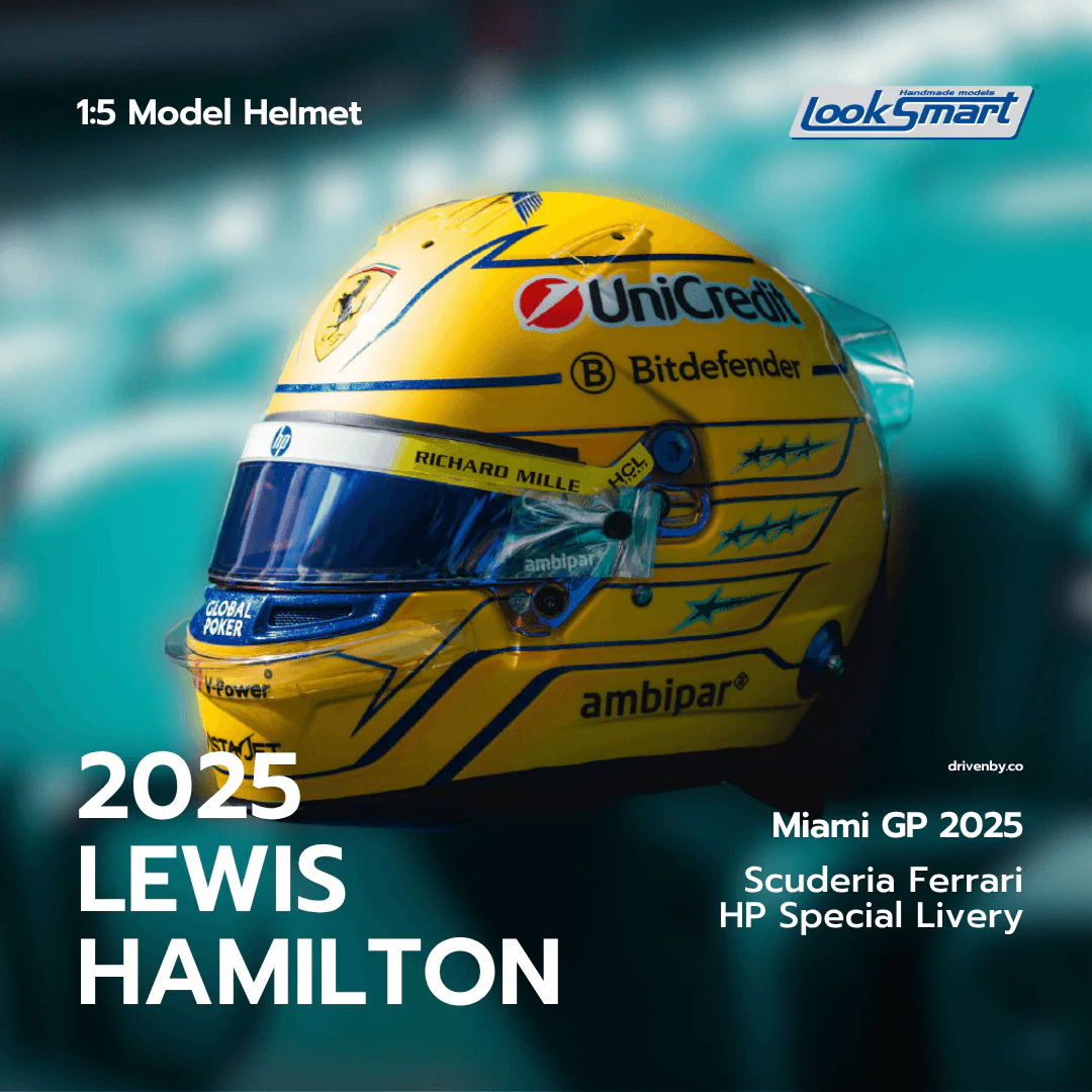 Lewis Hamilton Helmet Miami GP Special 2025 Scuderia Ferrari F1 Helmet - Looksmart 1:5 Helmet - Image 5