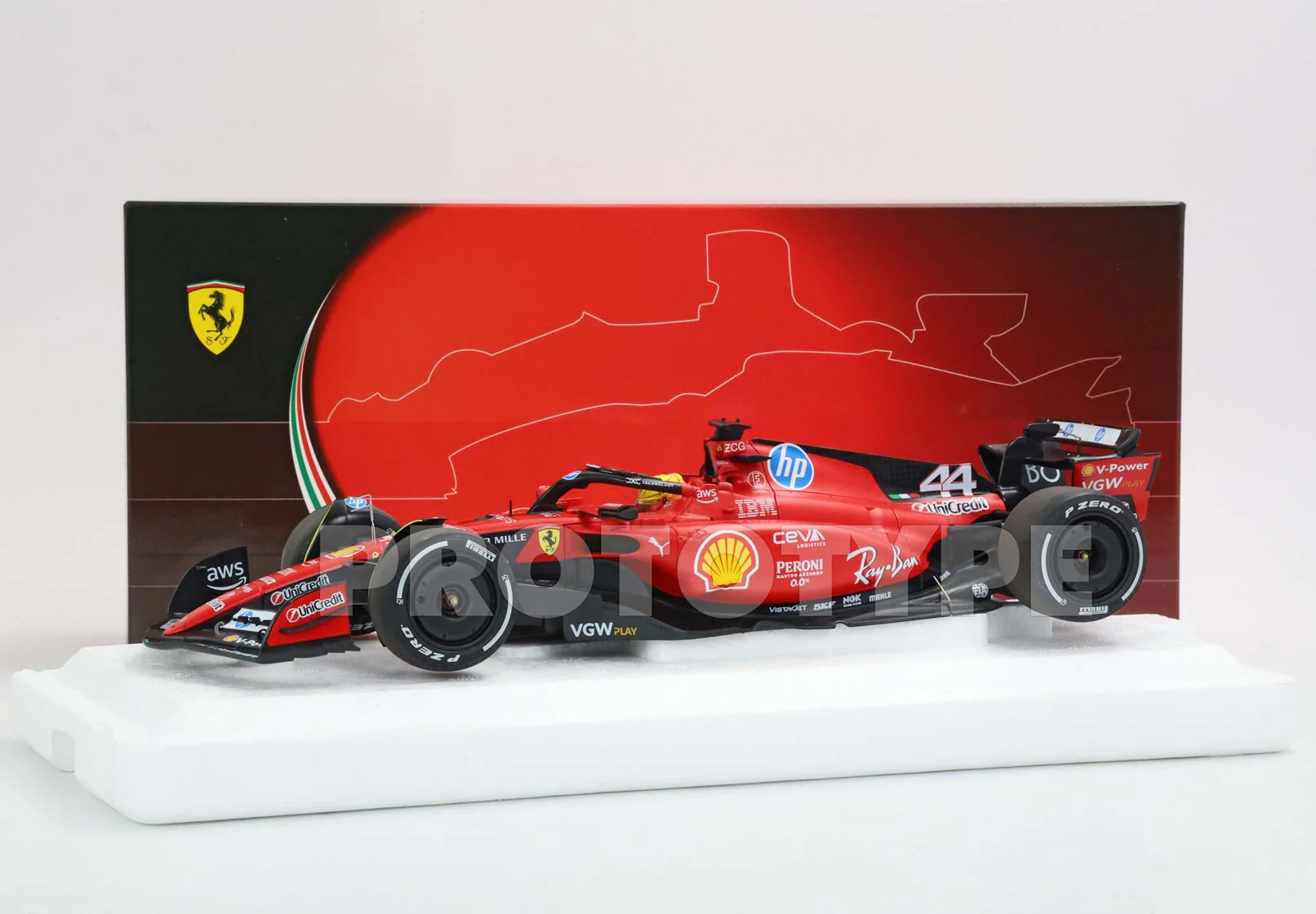 Lewis Hamilton - Scuderia Ferrari SF-25 Winner China GP Sprint Race 2025  - BBR Models - Image 6