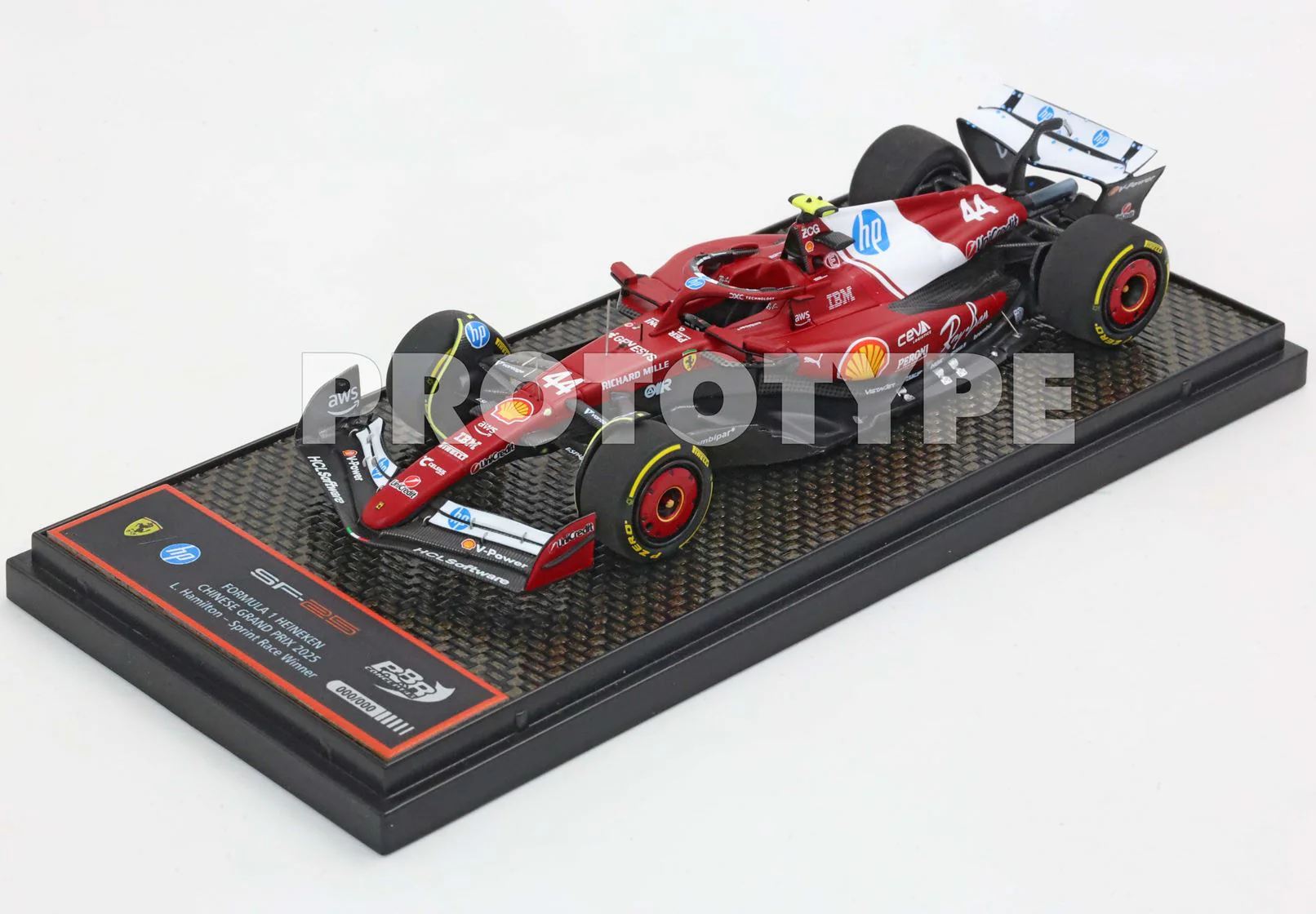 Lewis Hamilton - Scuderia Ferrari SF-25 Winner China GP Sprint Race 2025  - BBR Models - Image 7