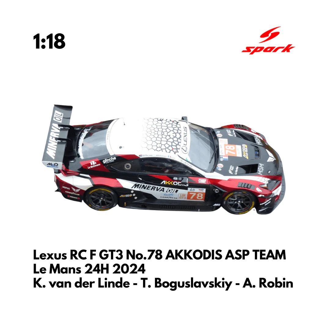 Lexus RC F GT3 AKKODIS ASP TEAM 24H Le Mans 2024 - Spark Model Car