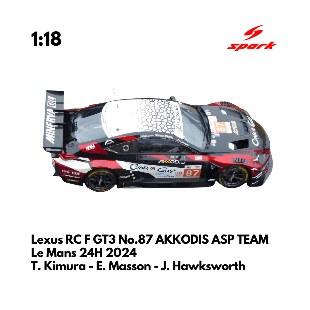 Lexus RC F GT3 AKKODIS ASP TEAM 24H Le Mans 2024 - Spark Model Car - Image 2