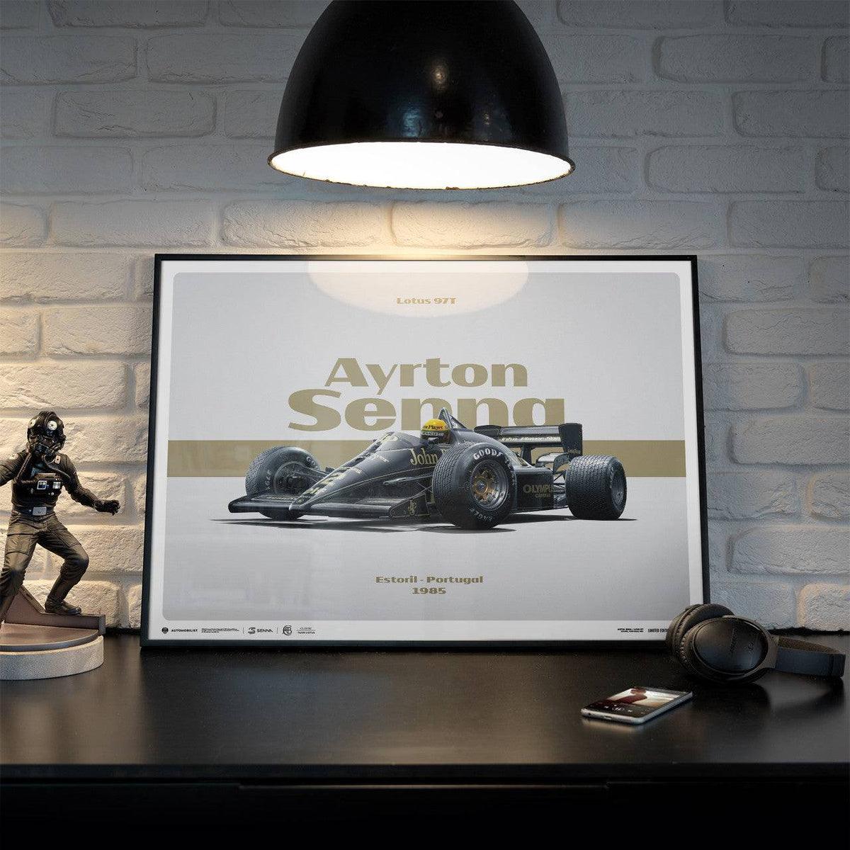 Lotus 97T - Ayrton Senna - Tribute - Estoril - 1985 Poster - Image 4