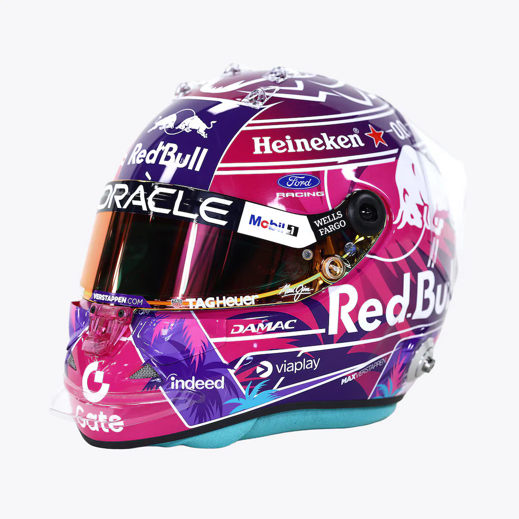 Max Verstappen Miami GP 2026 Red Bull Racing Mini Model Helmet - Schuberth Helmet