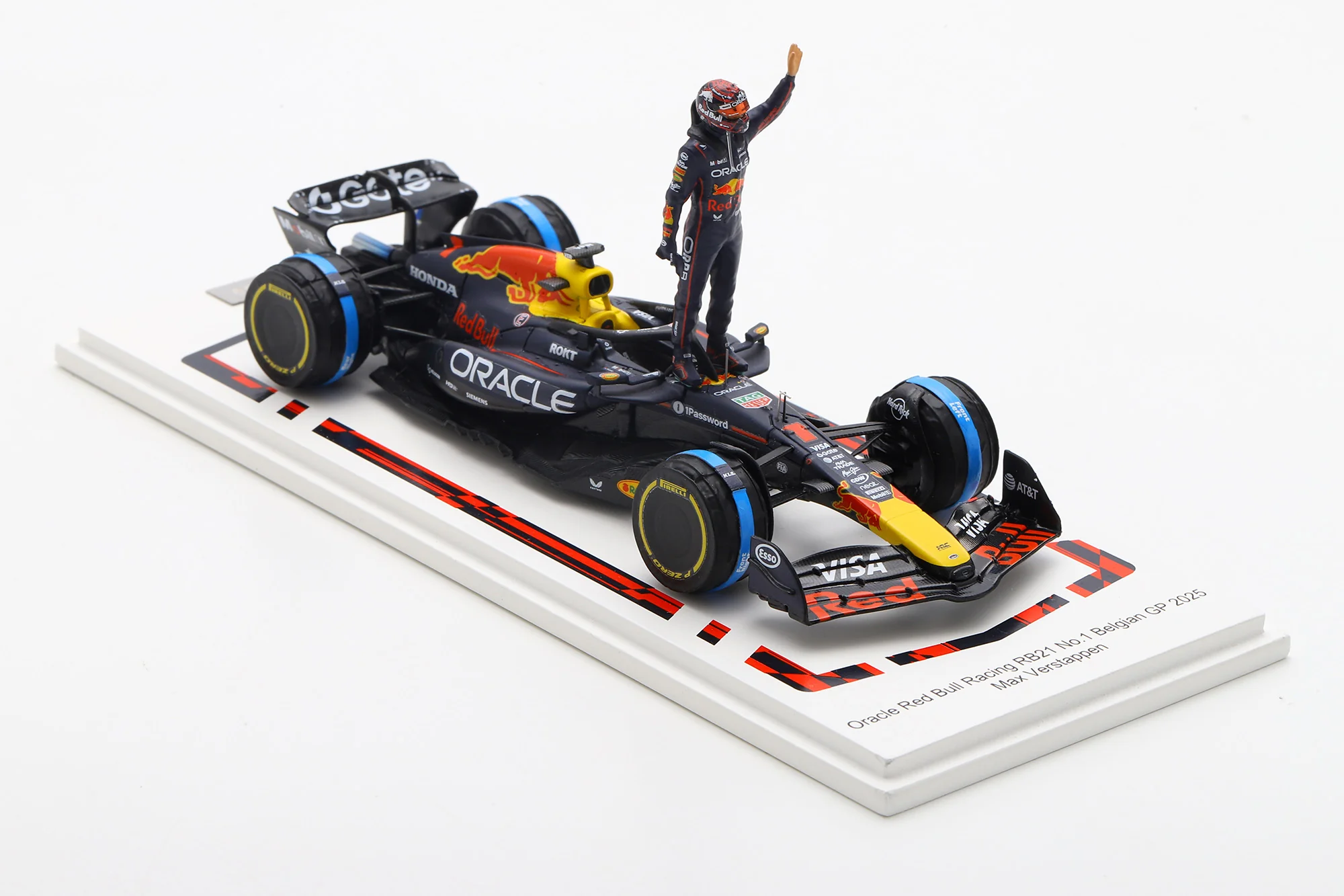 Max Verstappen Red Bull F1 RB21 Belgium GP 2025 Special Figure Edition 1:43 Spark Model Car - Image 7