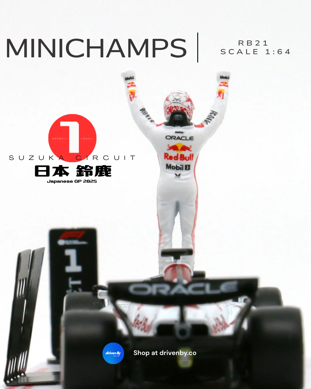 Max Verstappen Red Bull RB21 Japan GP 2025 Winner Special Livery Special Edition - 1:64 Minichamps Model Car - Image 3