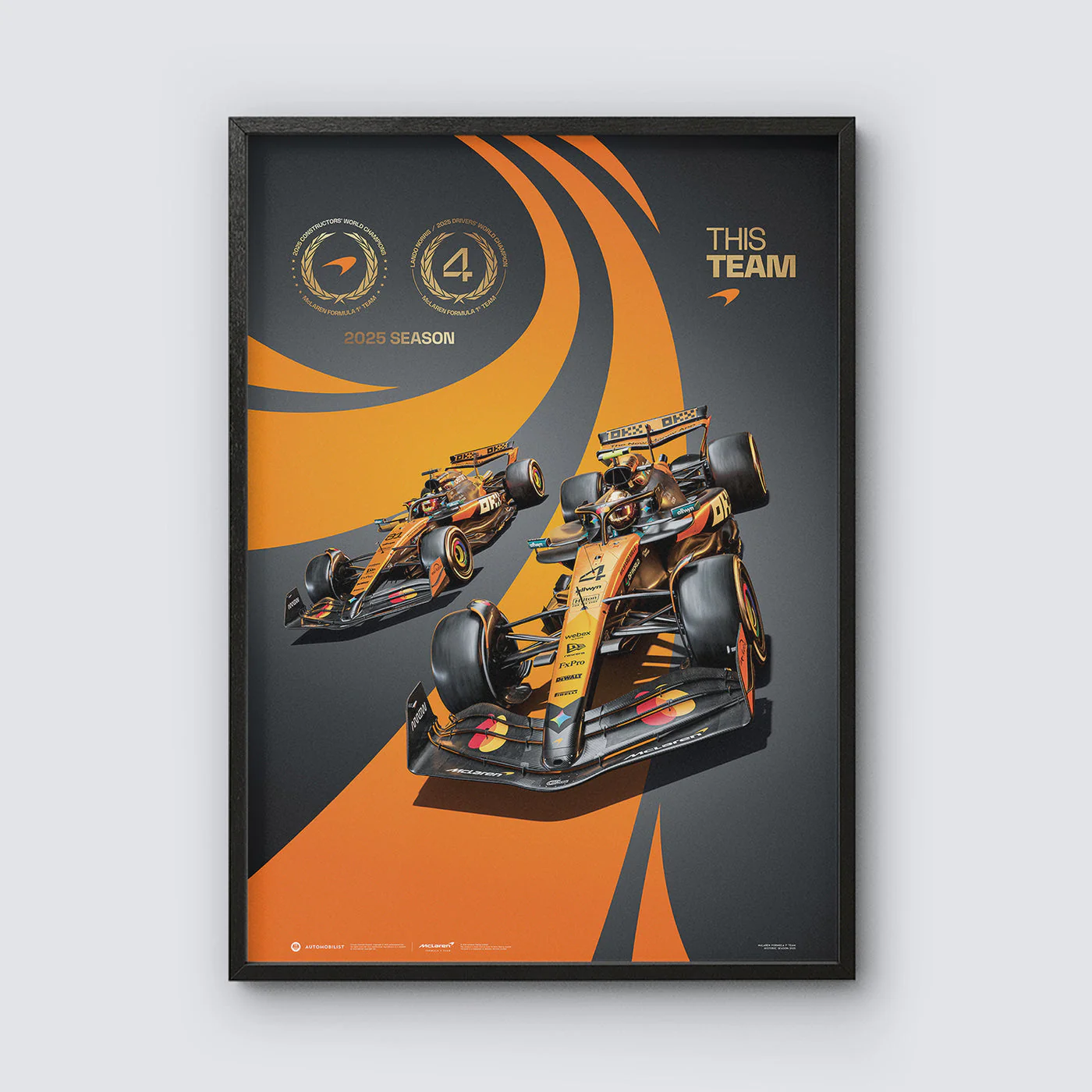 McLaren Formula 1® Team 2025 Double Crown Official Automobilist Poster - Image 2