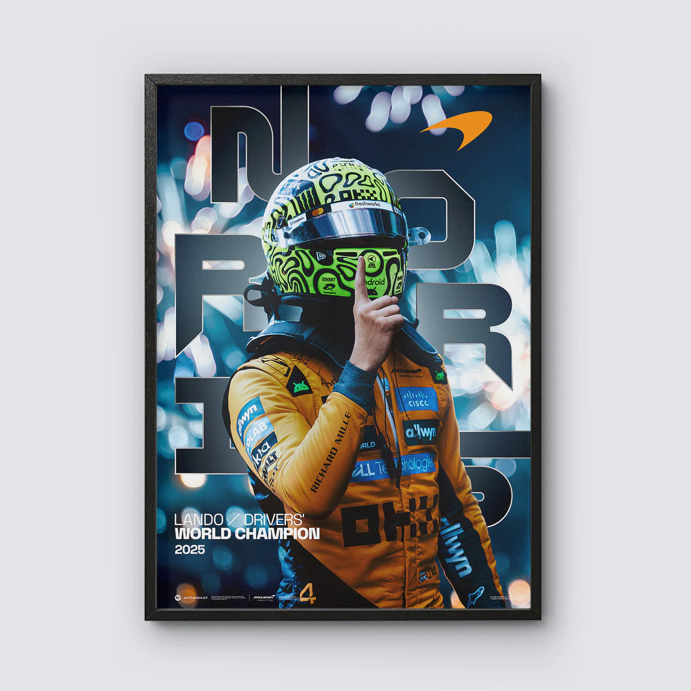 McLaren Formula 1® Team Lando Norris Drivers' World Champion 2025 - Automobilit Official Poster - Image 3
