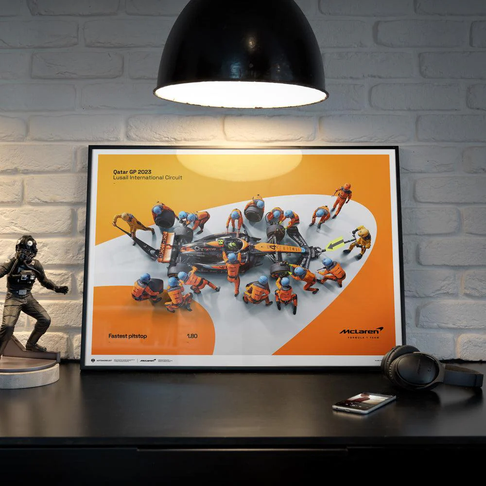 McLaren Formula 1 Team - 1.80 - World Record Fastest Pit Stop - 2023 Automobilist Poster - Image 4