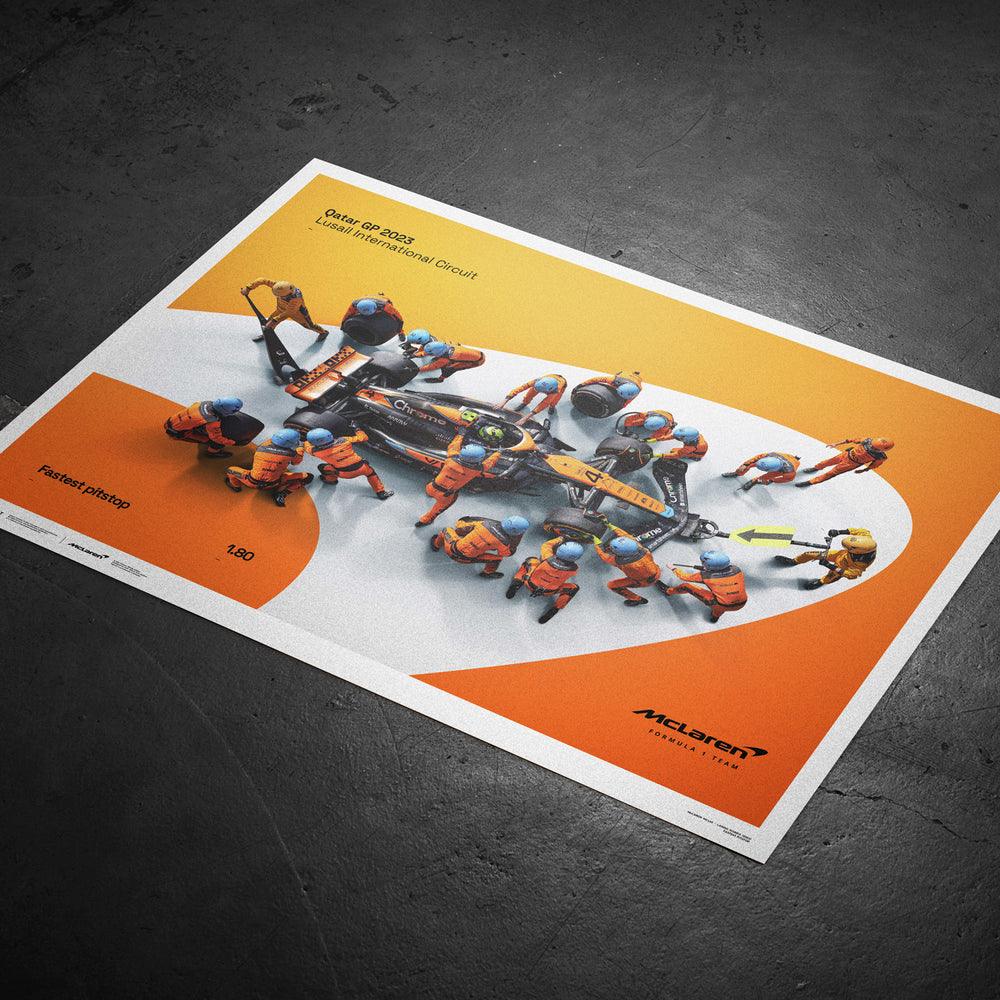 McLaren Formula 1 Team - 1.80 - World Record Fastest Pit Stop - 2023 Automobilist Poster - Image 5