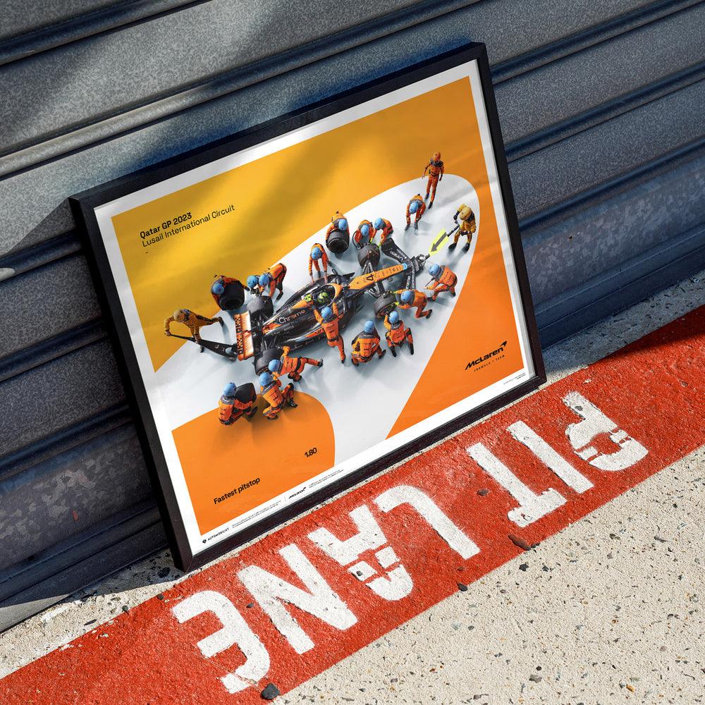 McLaren Formula 1 Team - 1.80 - World Record Fastest Pit Stop - 2023 Automobilist Poster - Image 8