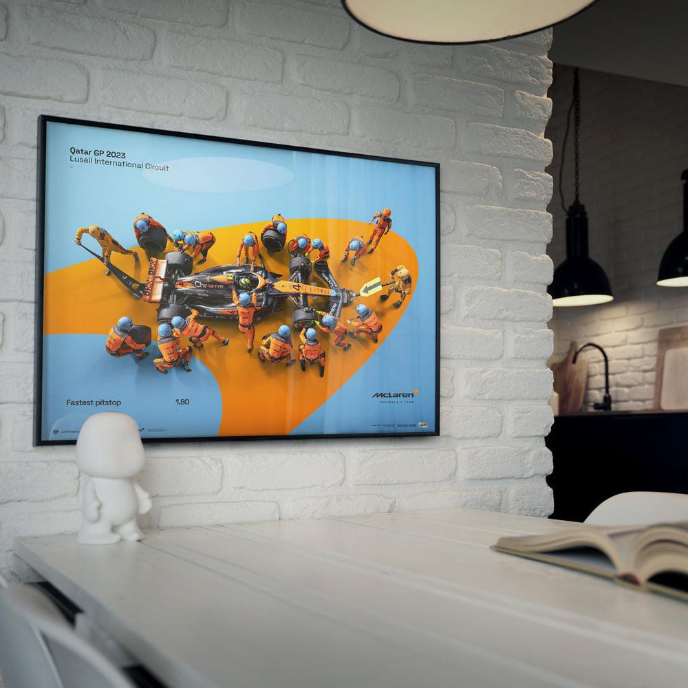 McLaren Formula 1 Team - 1.80 - World Record Fastest Pit Stop - Embossed 2023 Collector's Edition Automobilist Poster - Image 3