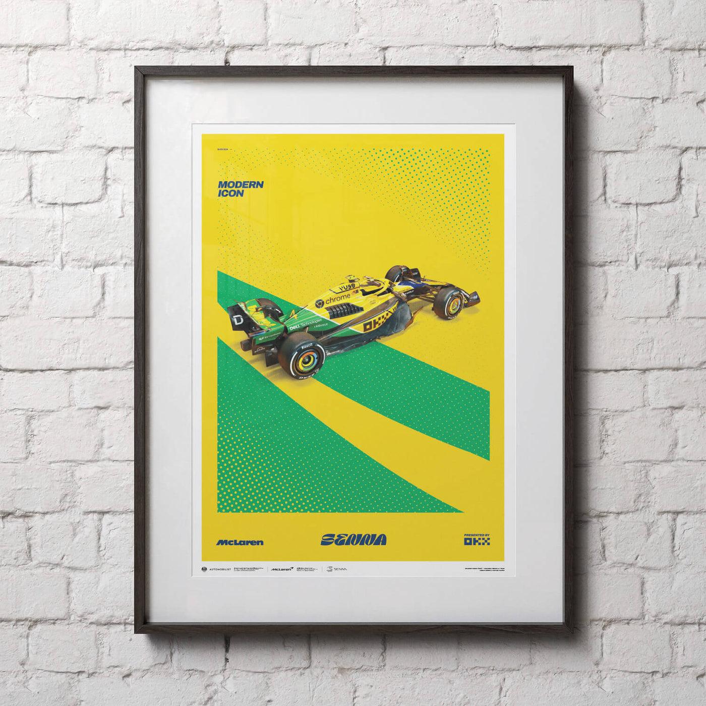 McLaren Formula 1 Team - Ayrton Senna - Modern Icon - Monaco Grand Prix - 2024 Poster - Image 3