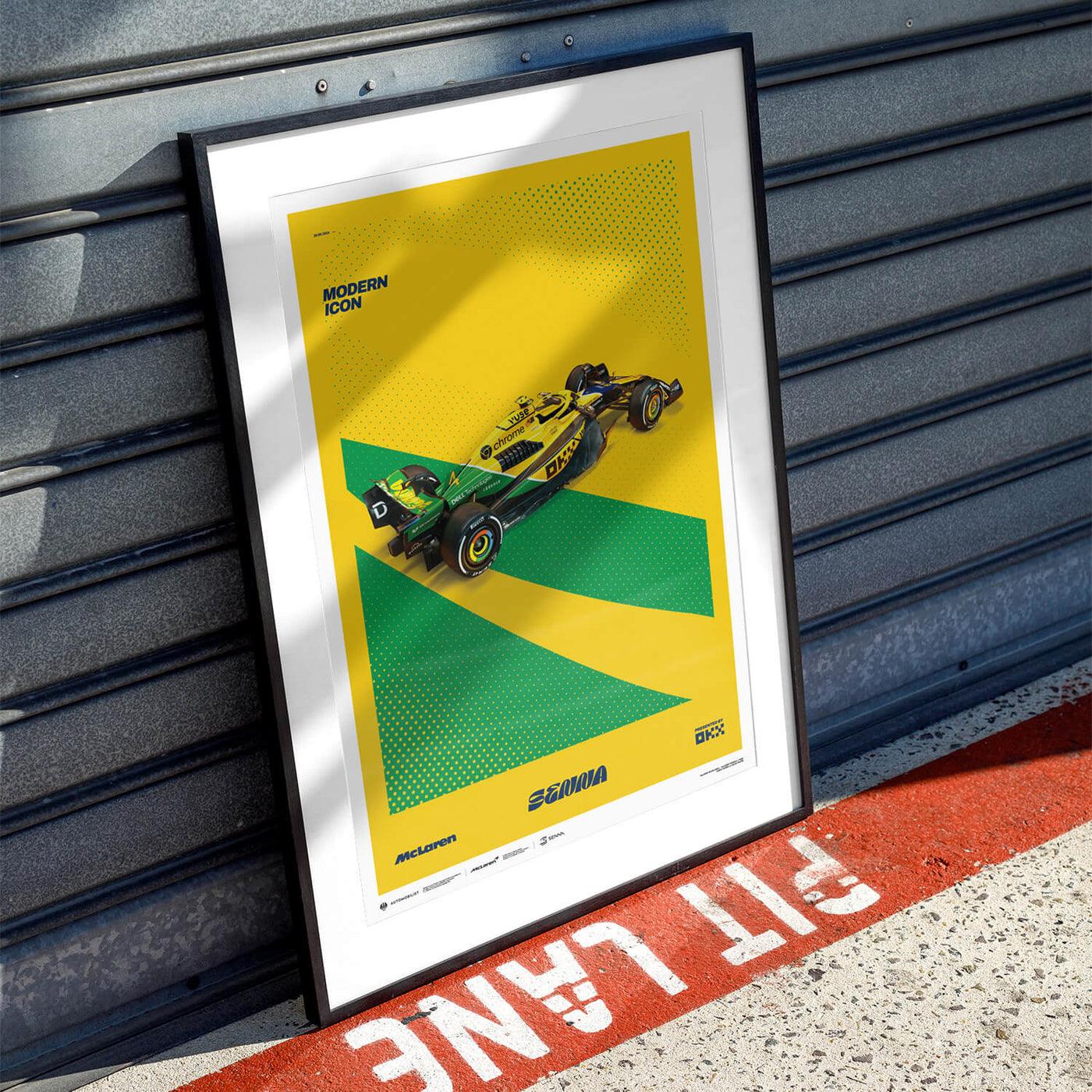 McLaren Formula 1 Team - Ayrton Senna - Modern Icon - Monaco Grand Prix - 2024 Poster - Image 4