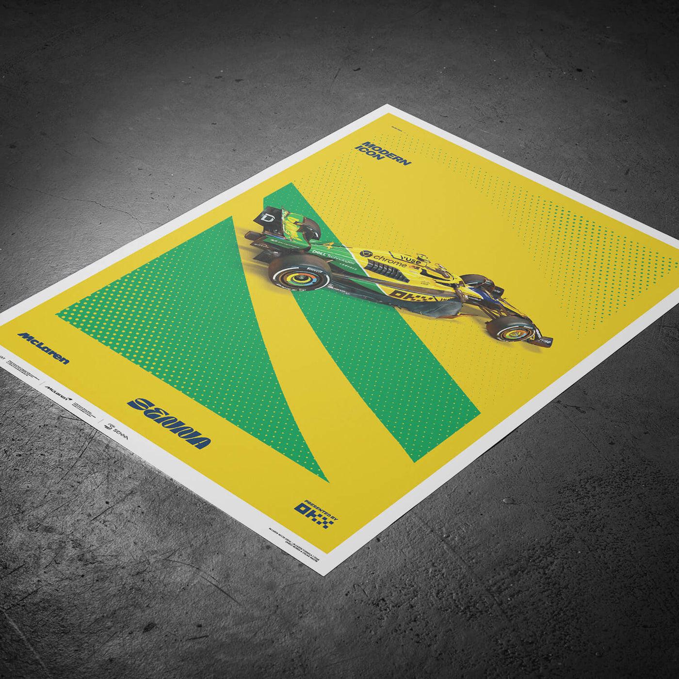 McLaren Formula 1 Team - Ayrton Senna - Modern Icon - Monaco Grand Prix - 2024 Poster - Image 6