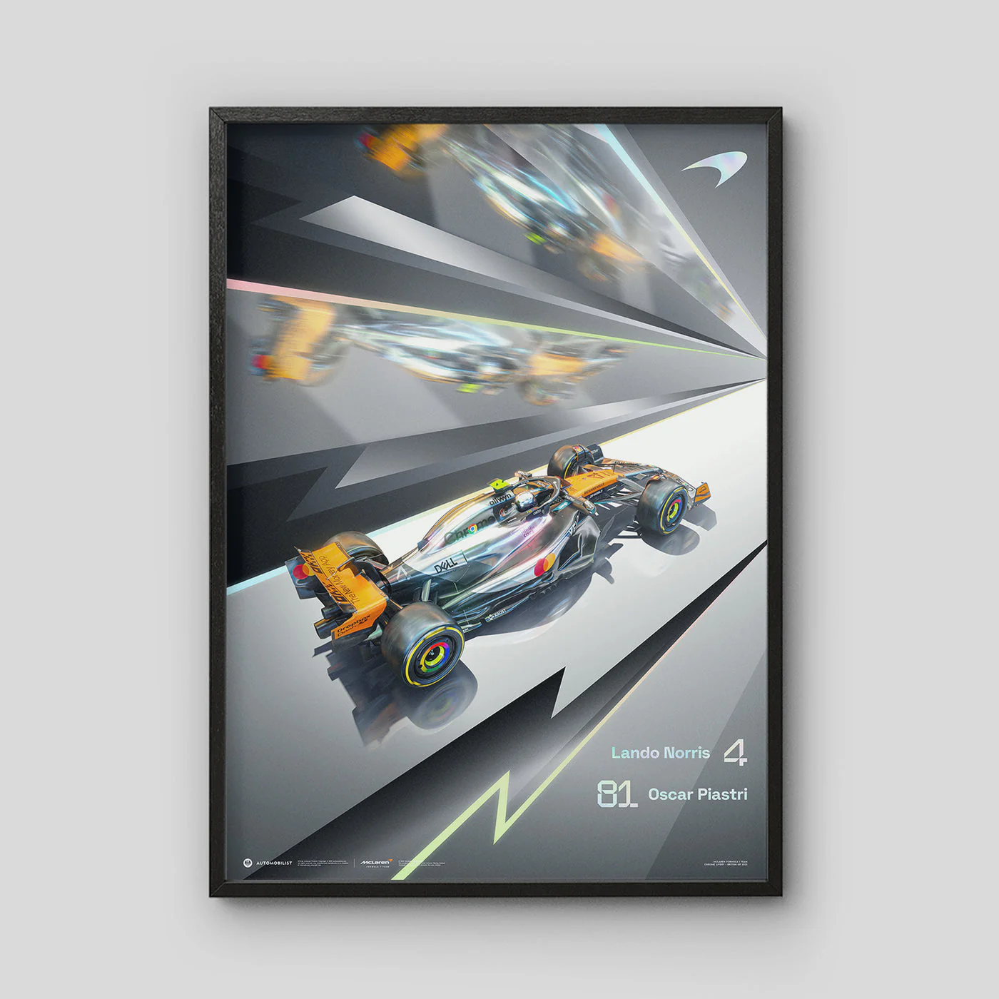 McLaren Formula 1 Team Chrome Livery – British Grand Prix 2025 | Official Automobilist Poster - Image 2