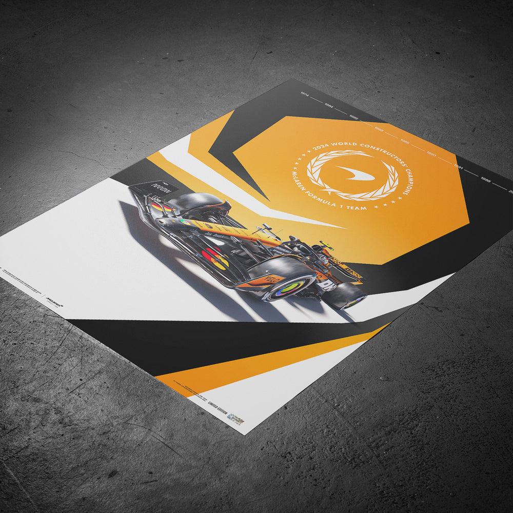 McLaren Formula 1 Team - F1® World Constructors' Champions - 2024 | Automobilist Limited Edition Poster - Image 2