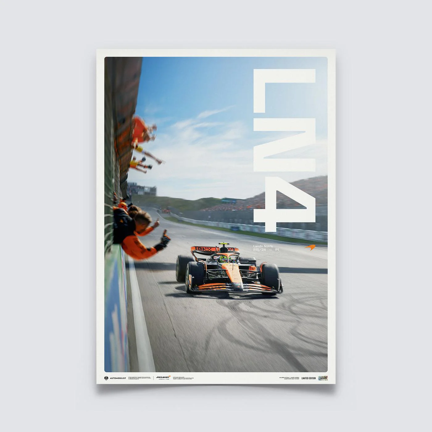 McLaren Formula 1 Team - Lando Norris - Zandvoort 2024 Victory Poster