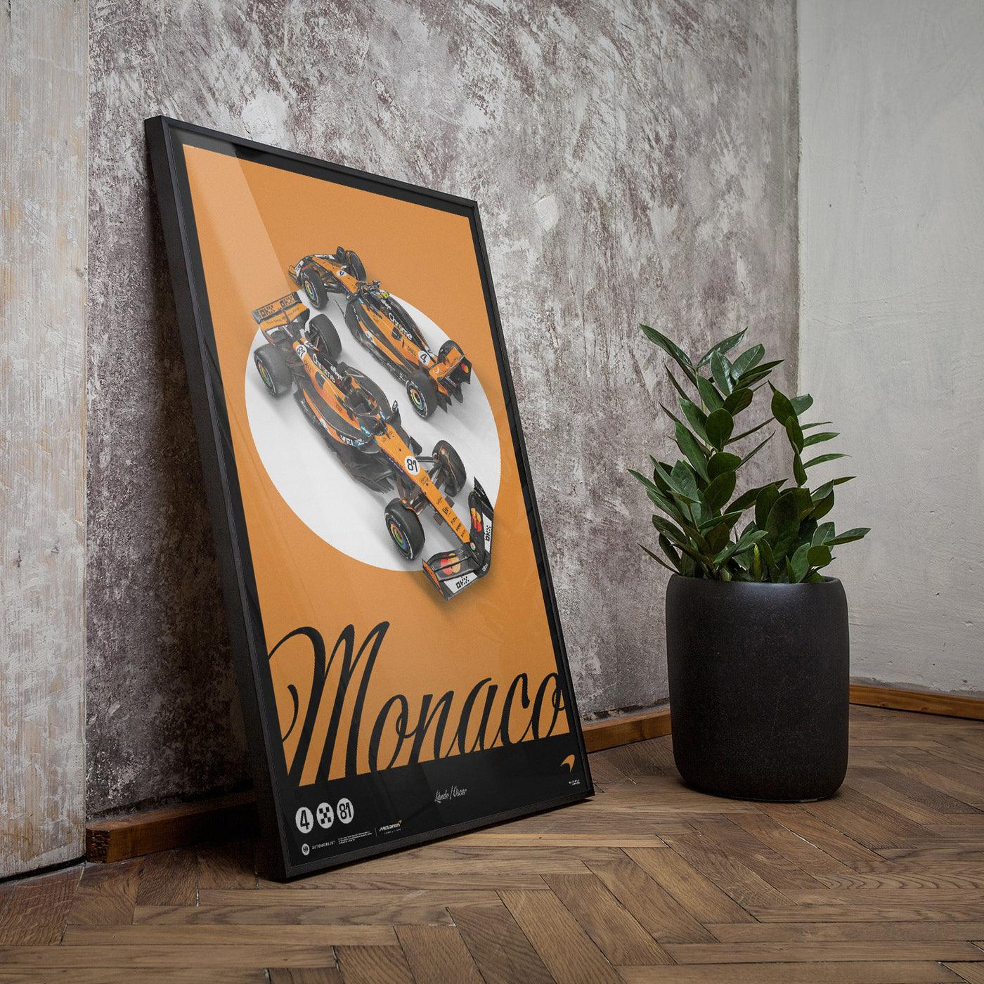 McLaren Formula 1 Team | Monaco Livery 2025 | Lando Norris & Oscar Piastri | Automobilist Poster - Image 3