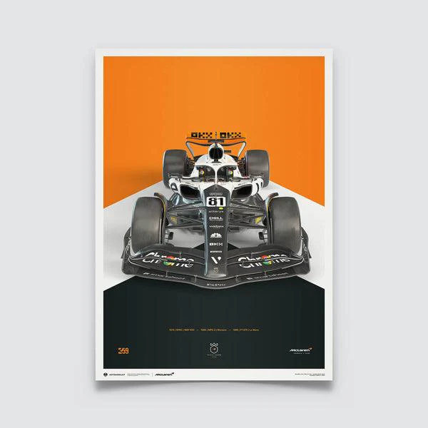 McLaren Formula 1 Team Oscar Piastri The Triple Crown Livery 60th Anniversary - 2023 Automobilist Poster