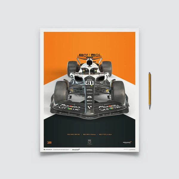 McLaren Formula 1 Team Oscar Piastri The Triple Crown Livery 60th Anniversary - 2023 Automobilist Poster - Image 3
