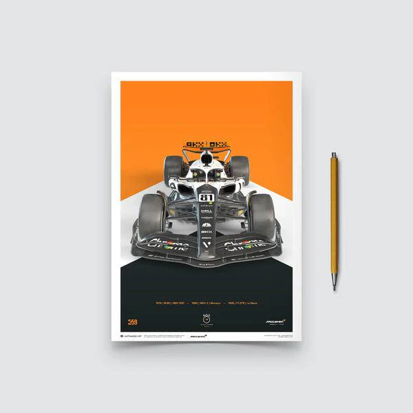 McLaren Formula 1 Team Oscar Piastri The Triple Crown Livery 60th Anniversary - 2023 Automobilist Poster - Image 4