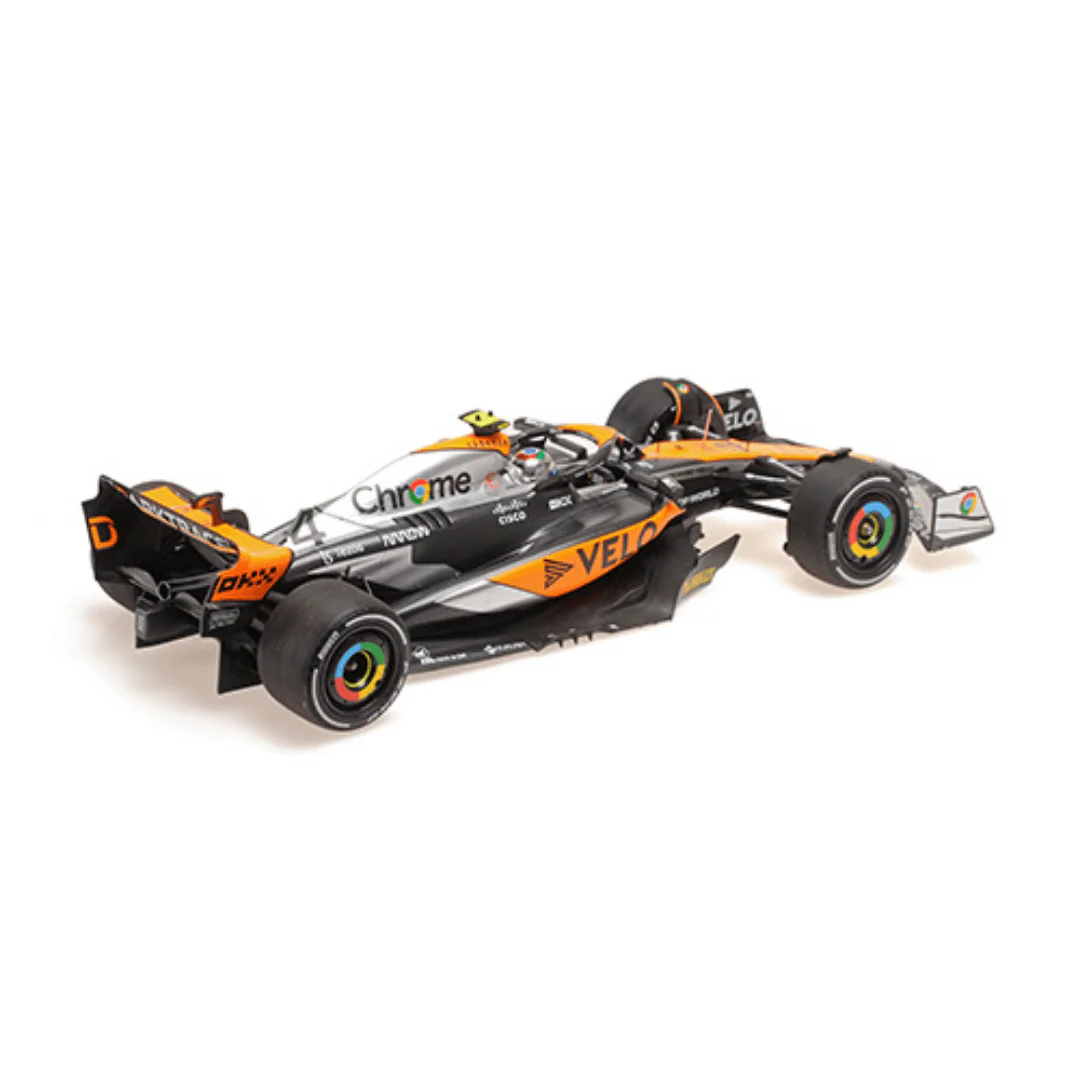 McLaren MCL60 | British GP 2023 Chrome Livery Model Car Lando Norris 2nd Place - Minichamps - Image 3