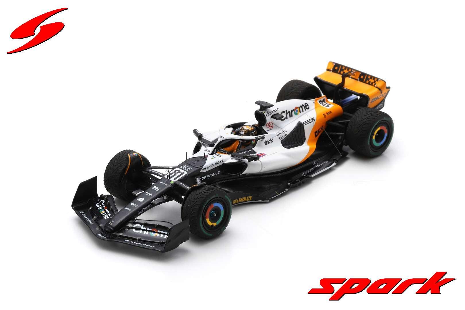 McLaren MCL60 | Triple Crown Livery Monaco GP 2023 Model Car Lando Norris & Oscar Piastri - Spark Model - Image 3
