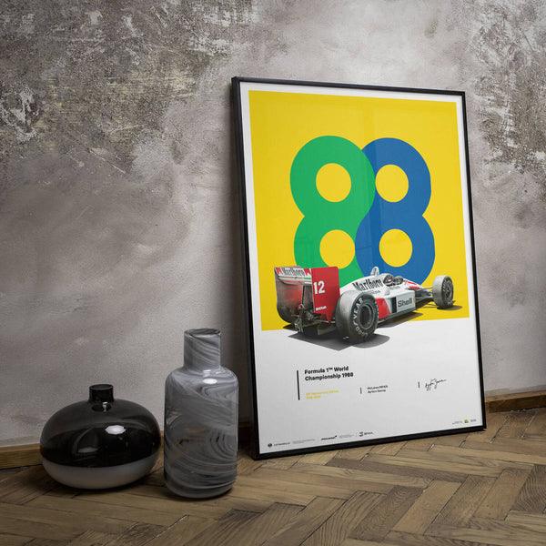 McLaren MP4/4 - Ayrton Senna - 88 - San Marino GP - 35th Anniversary - 1988 Automobilist Poster - Image 9