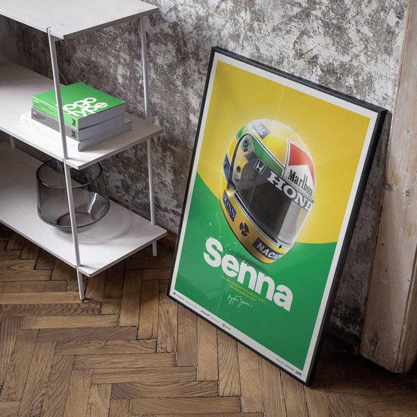 McLaren MP4/4 - Ayrton Senna - Helmet - San Marino GP - 1988 Automobilist Poster - Image 6