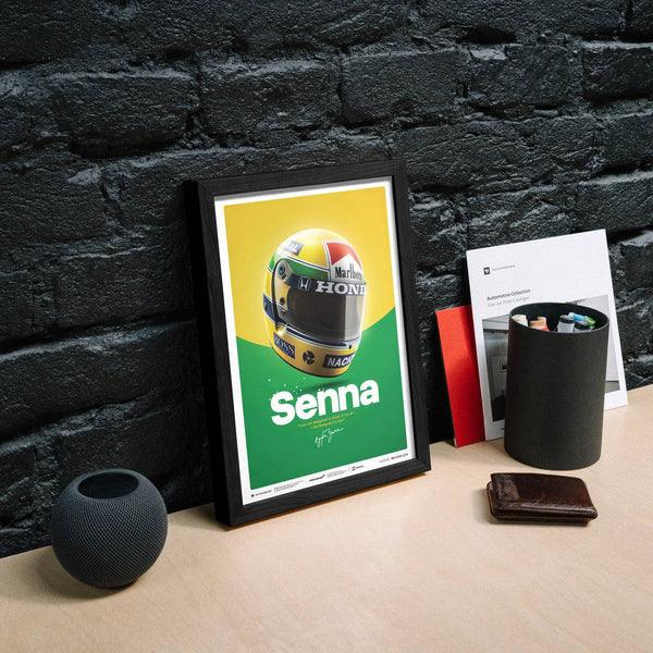 McLaren MP4/4 - Ayrton Senna - Helmet - San Marino GP - 1988 Automobilist Poster - Image 8