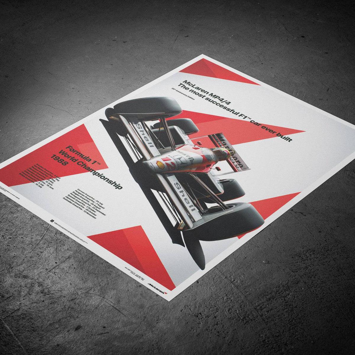 McLaren MP4/4 - Ayrton Senna - San Marino GP - 1988 Automobilist Poster - Image 5