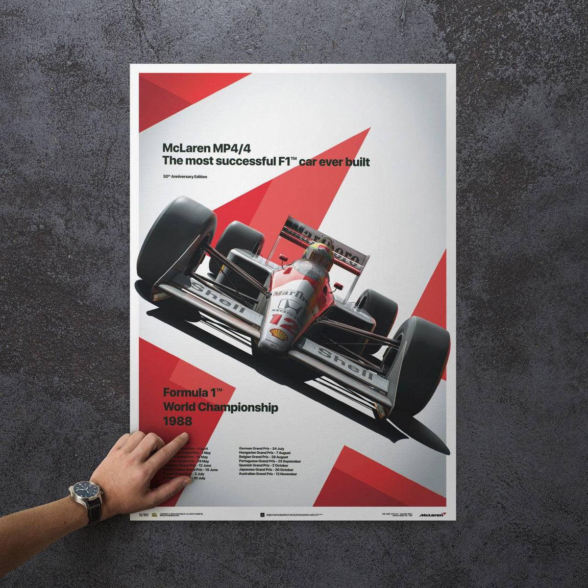 McLaren MP4/4 - Ayrton Senna - San Marino GP - 1988 Automobilist Poster - Image 6